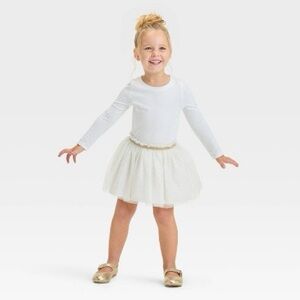 Cat & Jack Cream Glitter Tutu Skirt for Kids